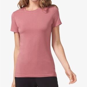 Tommy John XSmall Top Second Skin Crew Neck Tee in Deco Rose NWT
